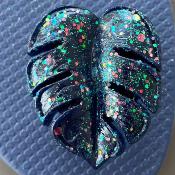 Sandales CONFORT Feuille Tropikal Bleu Foncé Pailleté Multicolore