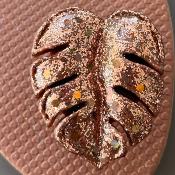 Sandales CONFORT Feuille Tropikal Cacao Pailleté
