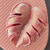 Sandales CONFORT Feuille Tropikal Terracotta Pailleté