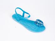Sandales CONFORT Feuille Tropikal Bleu Rétro Pailleté