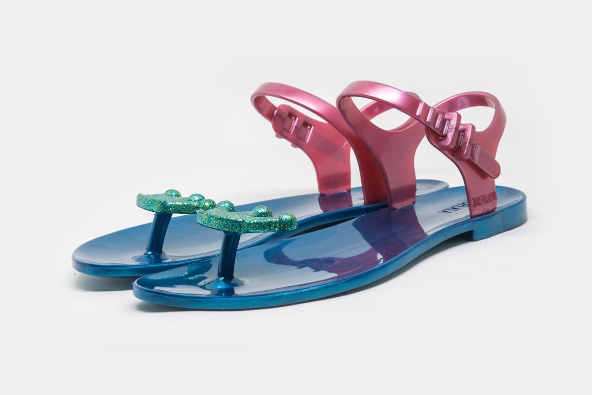 sandales bleu canard