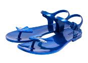 Sandales Plates Stella Bleu Marine et Silver Pailleté