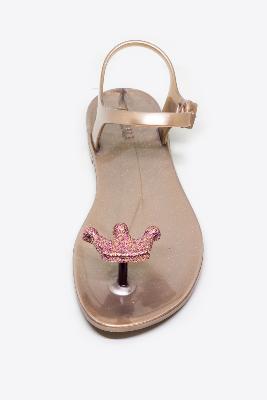 Sandales Queen Rose et Champagne Pailleté