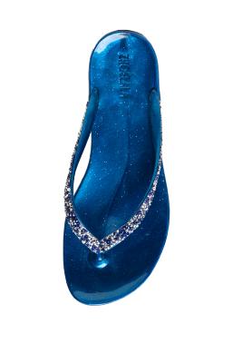 Tongs Chic Halo Bleu Marine Pailleté