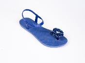 Sandales CONFORT Feuille Tropikal Bleu Foncé Pailleté Multicolore