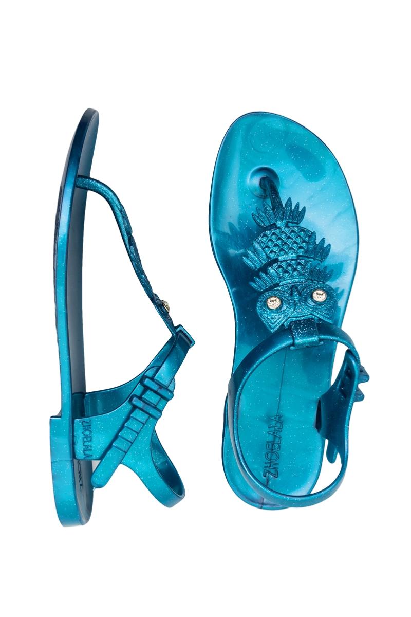 sandales bleu canard
