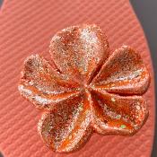 Sandales CONFORT Hibiscus Corail de Feu Pailleté